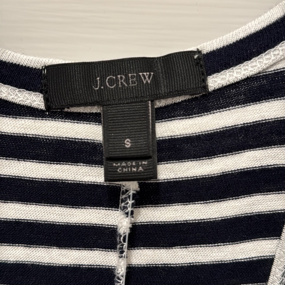 NWT J. Crew Striped Racerback Dress - Picture 5 of 7